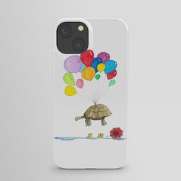 Mr Tortoise with Balloons iPhone Case