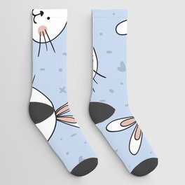 Bunnies pattern for kids Socks
