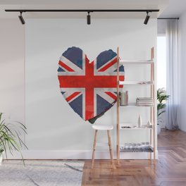 I Love The UK - British Flag Art Wall Mural