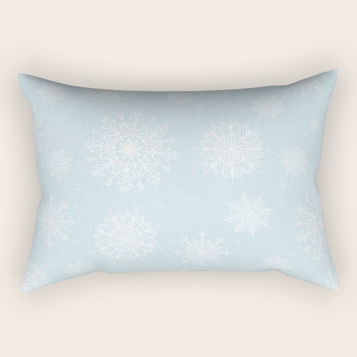 blue rectangle pillow