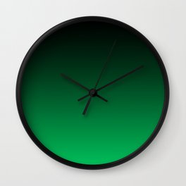 Black and Grass Green Gradient 057 Wall Clock