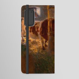 Cows in the Barn, 1900 by Gustav Klimt Android Wallet Case