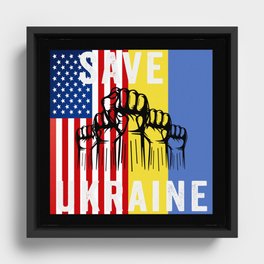 Save Ukraine Stop War Framed Canvas