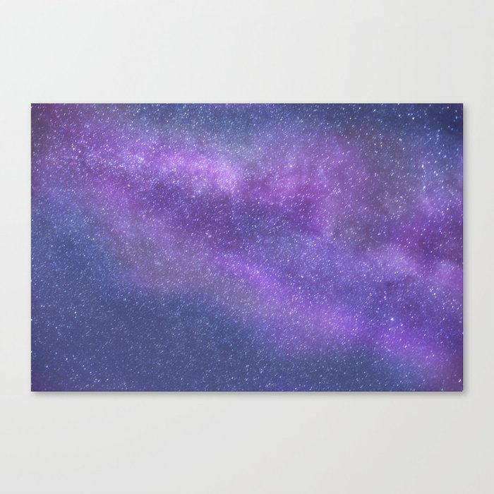 Deep Purple Milky Way Stars Canvas Print