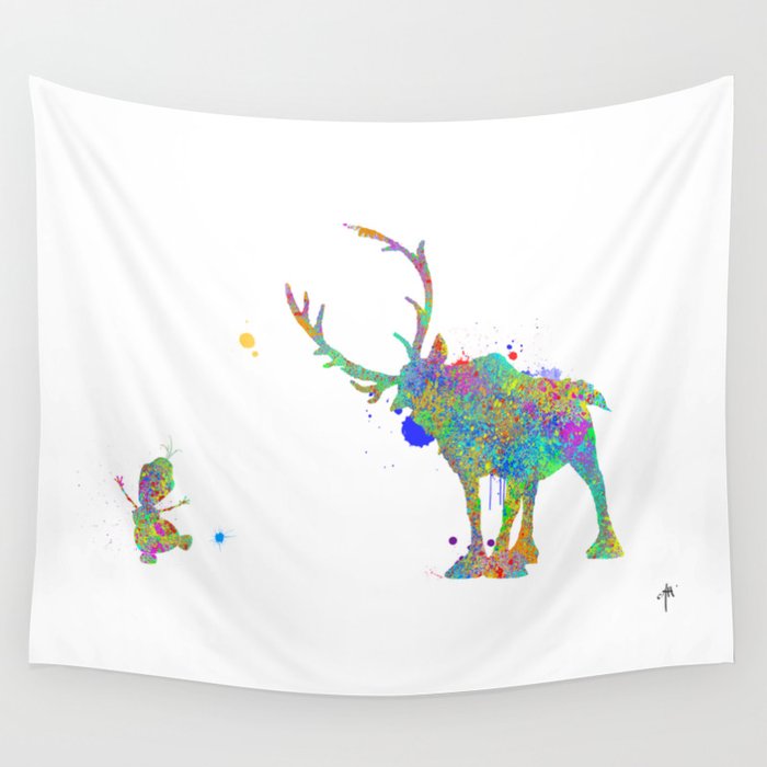 Olaf and Sven Wall Tapestry