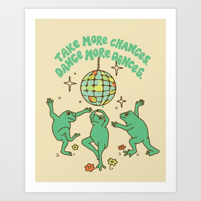 Frog Dance Art Print by Kira Society6