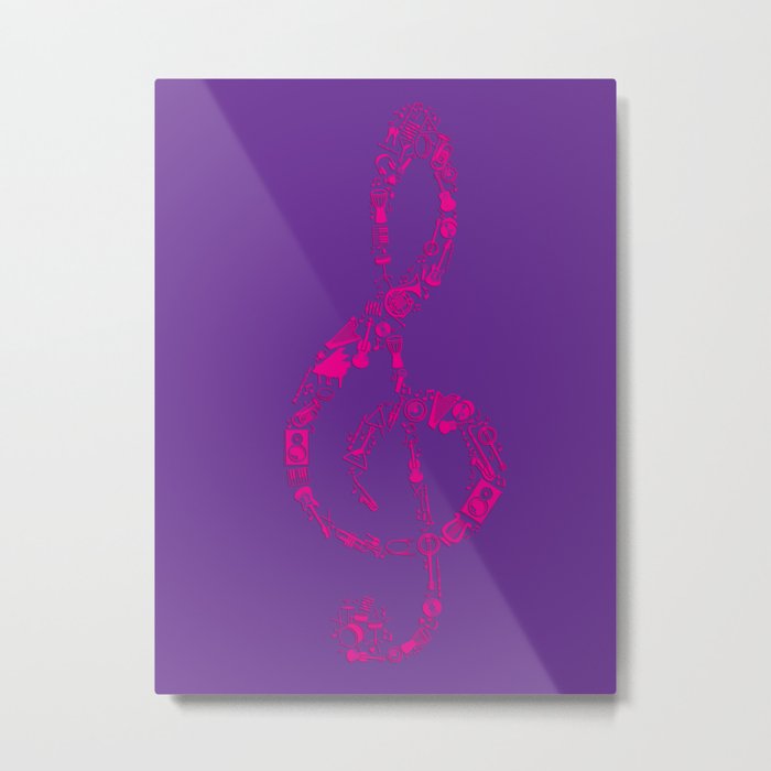 If music be the food of the soul, play on. Metal Print