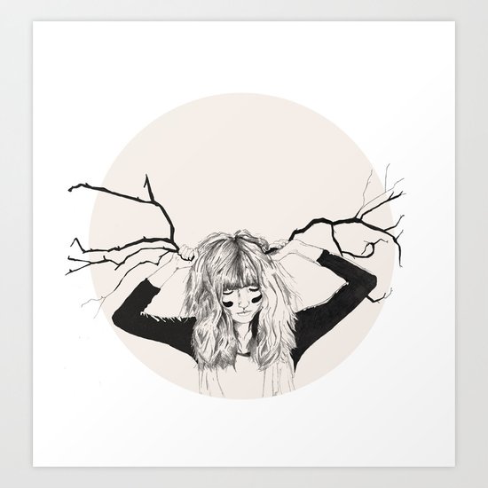 Lady Art Print