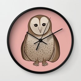 Cute Barn Owl Wall Clock