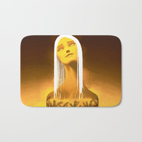 Luminescent Gold Bath Mat