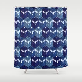 Infinite Phone Boxes Shower Curtain
