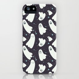 Blue Ghost Pattern iPhone Case
