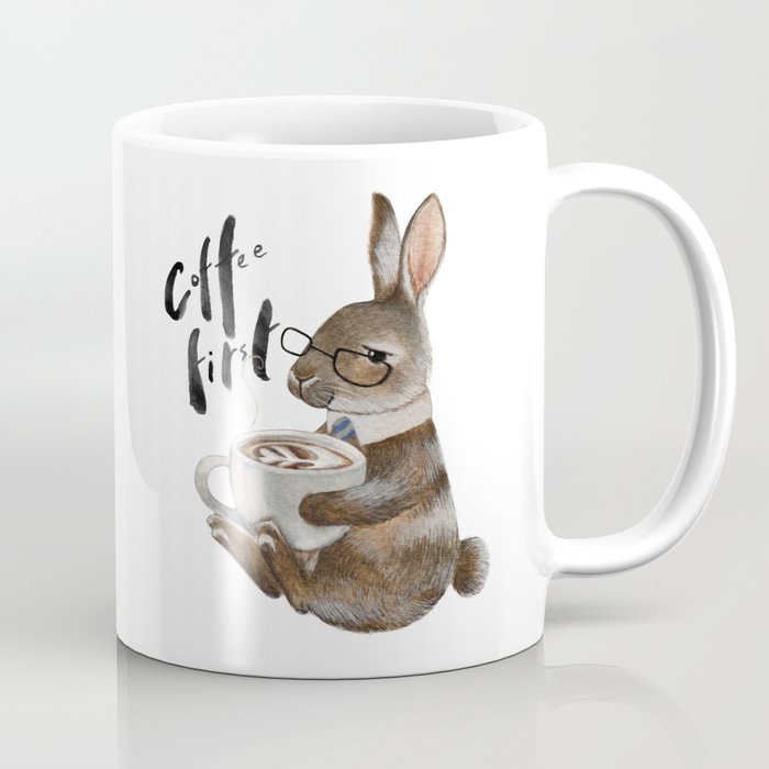 Coffee First Bunny Coffee Mug