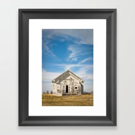 Old Rural Schoolhouse Framed Art Print
