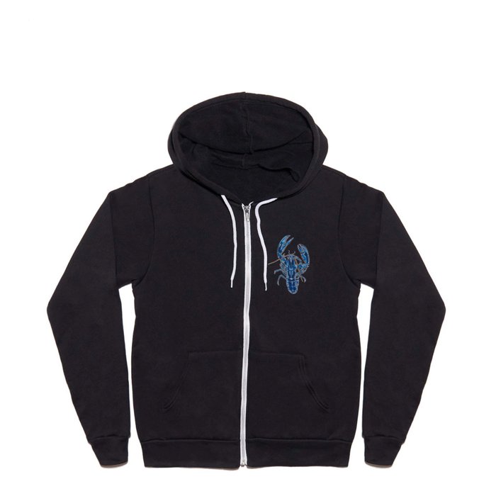 Blue Lobster Full Zip Hoodie