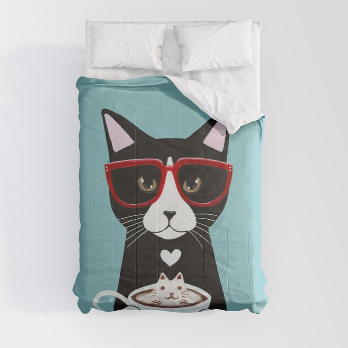 Tuxie Catpuccino Comforter