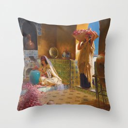 ethnic woman orientalist art  Throw Pillow