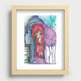 The Hermit - Tarot Inspired Watercolor Recessed Framed Print