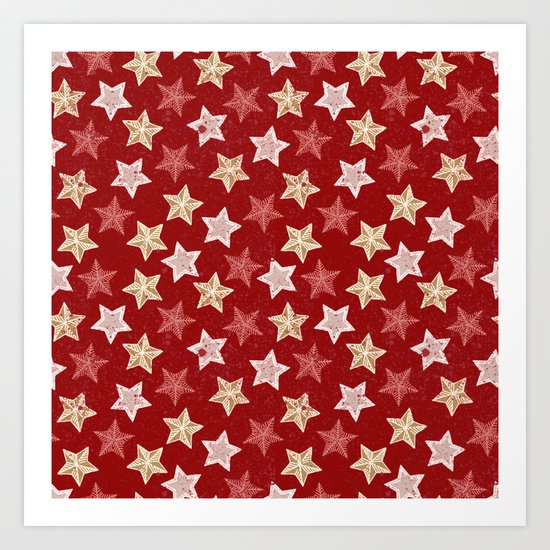 Festive Stars Art Print