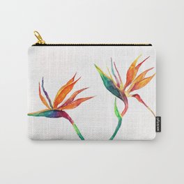 Bird of Paradise Carry-All Pouch | Nature, Painting, Tropicalplant, Birdofparadise, Hawaii, Flowers, Paradiseflower, Watercolor, Exoticflower 