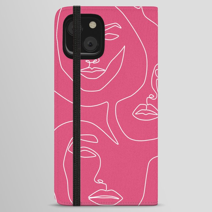 Faces In Pink iPhone Wallet Case