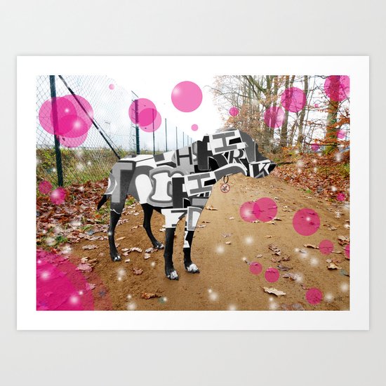 Bunter Hund Art Print