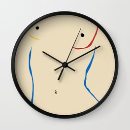 Line in nude Wall Clock