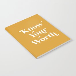 Know Your Worth - Mustard Notebook