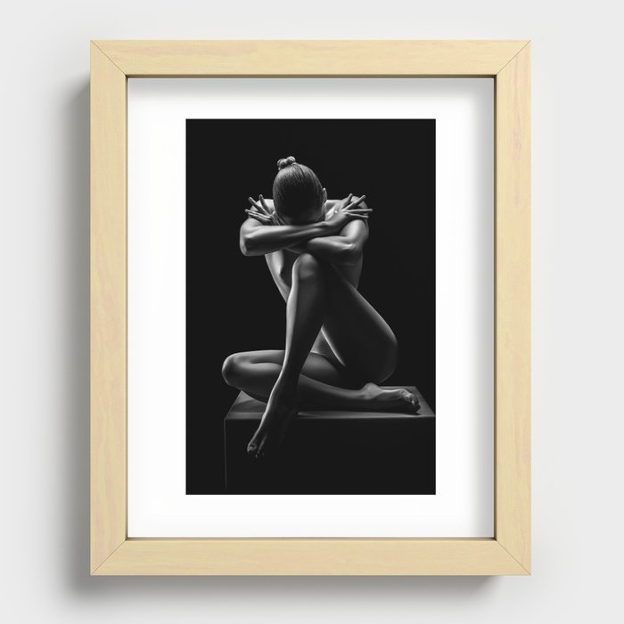 Nude woman bodyscape 84 Recessed Framed Print