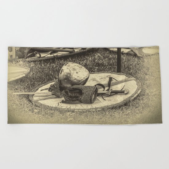 Viking armor Beach Towel