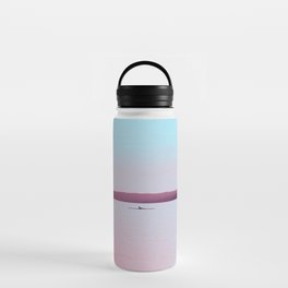 Vivid human life between mountains sea and sky  Water Bottle