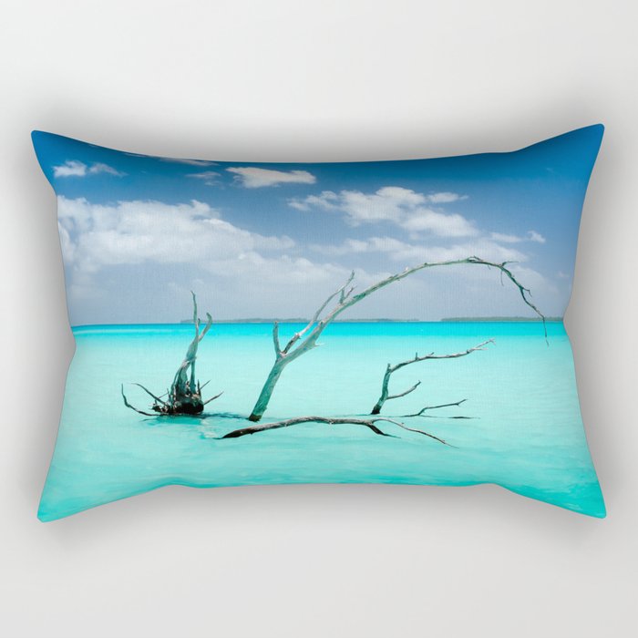 Driftwood in Lagoon Rectangular Pillow