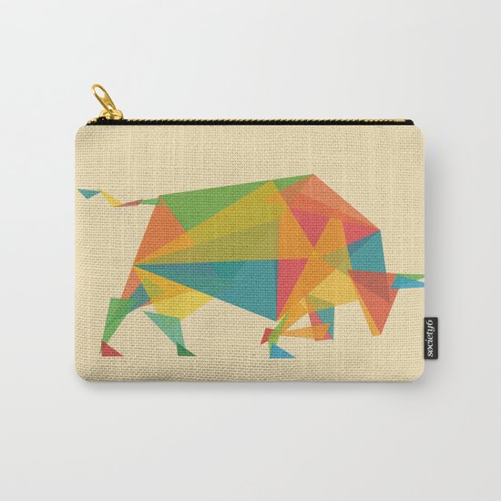 Fractal Geometric Bull Carry-All Pouch