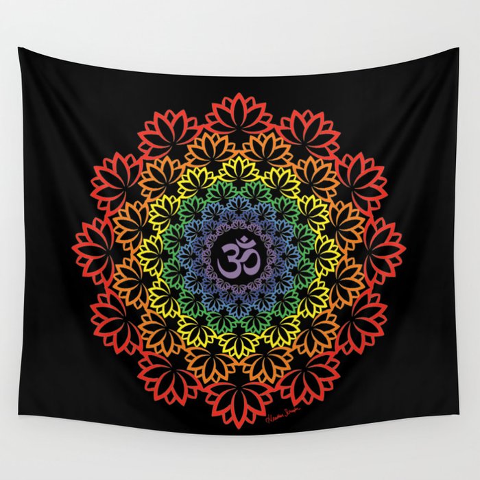 Namaste Lotus Plain Wall Tapestry