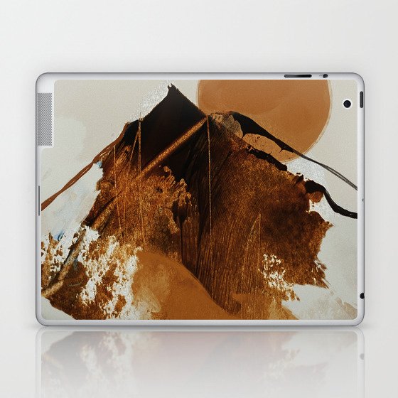 abstract mountains, rustic orange sunrise Laptop & iPad Skin