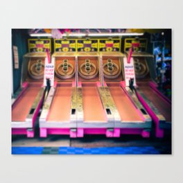 Skee Ball Blurry Photo Canvas Print
