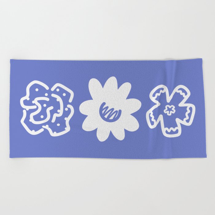 Three flowers horizontal composition 3 Beach Towel