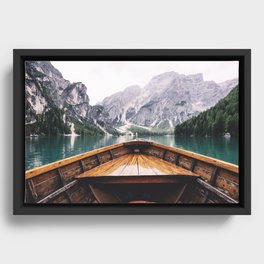 Mountain Lake Framed Canvas