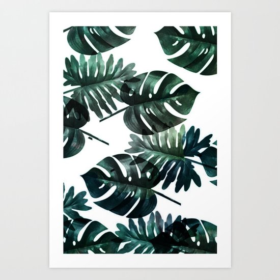 Leafs . Minimal Art Print