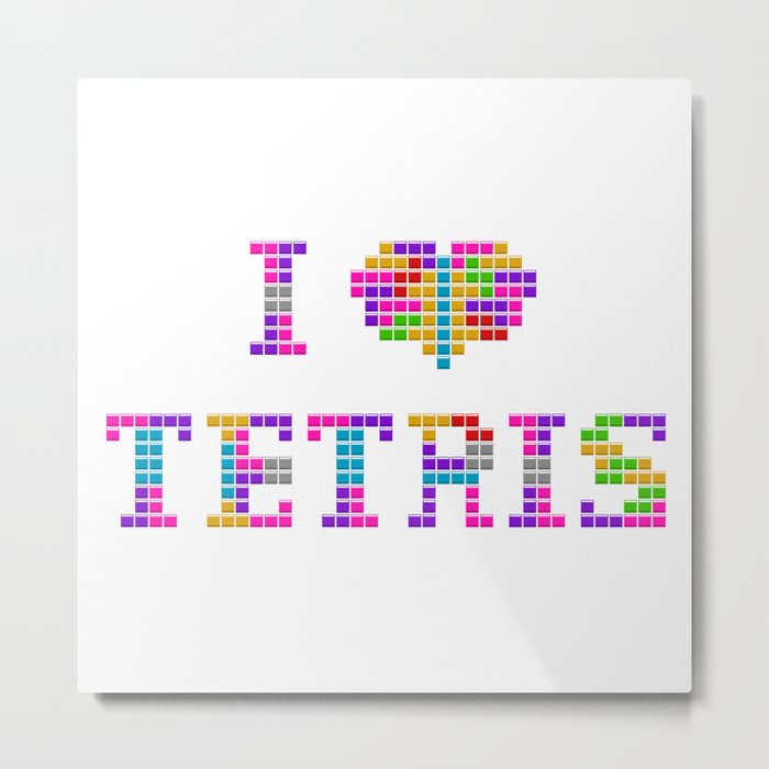 I <3 Tetris Metal Print