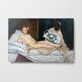 Edouard Manet - Olympia Metal Print | Nude, Manet, Edouard, Woman, Painting, Olympia 