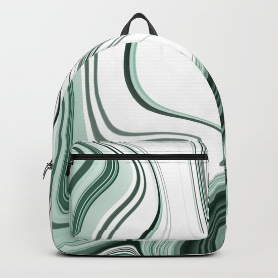 Bold Green Agate Stone Effect Design Backpack