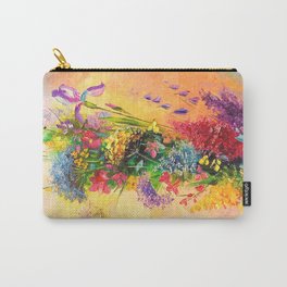 A bouquet of beautiful wildflowers Carry-All Pouch | Posterart, Printart, Artflowers, Impressionist, Paintingofflowers, Oil, Paintingbright, Painting 