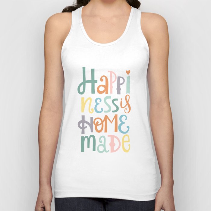 Happiness is homemade lettering phrase Tank Top