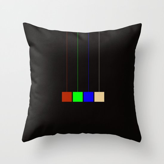 hanging cmyk Throw Pillow