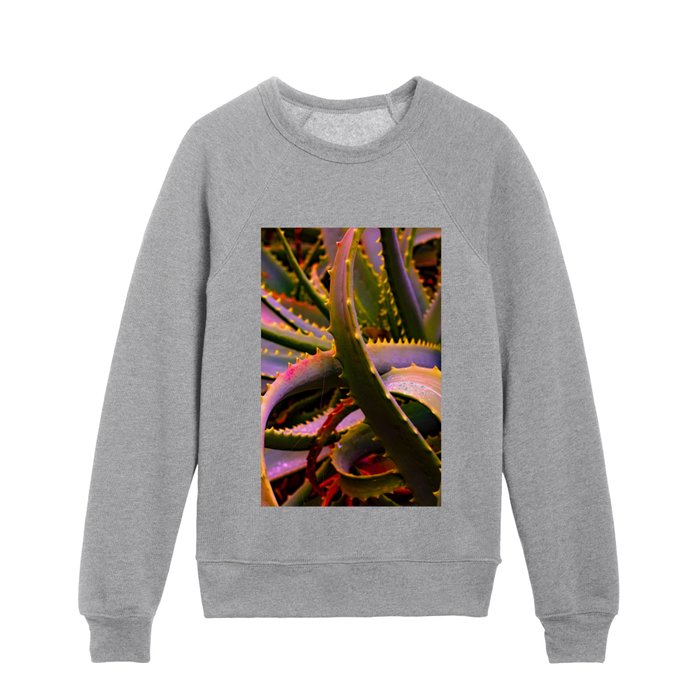 psychedelic succulent Kids Crewneck