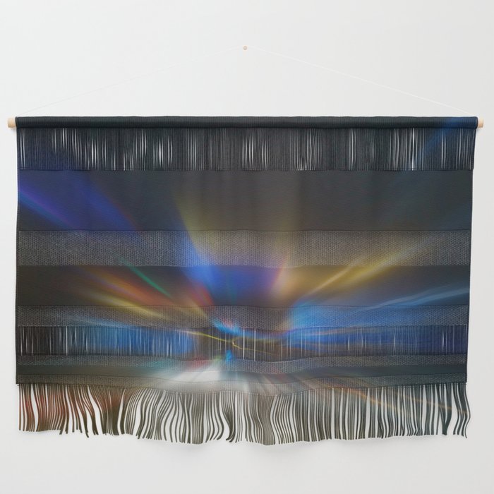 Light Trails in the Dark, Traffic Light Trails, Abstract Traffic Lines Wall Hanging