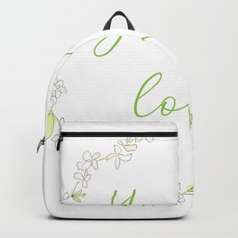 You are Loved Inspirational Botanical Watercolor Backpack