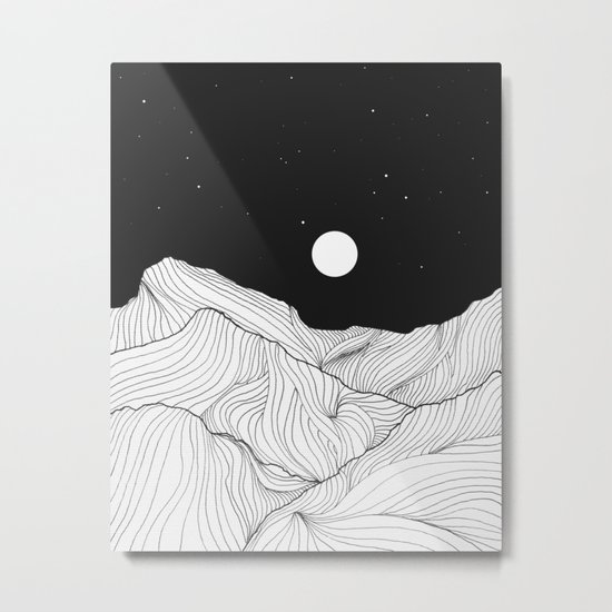 Lines in the mountains II Metal Print