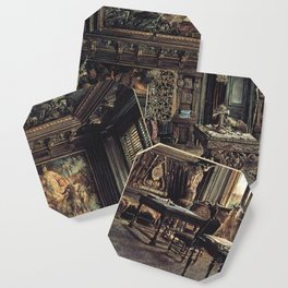 The Library In The Palais Dumba 1877 by Rudolf von Alt | Reproduction Coaster